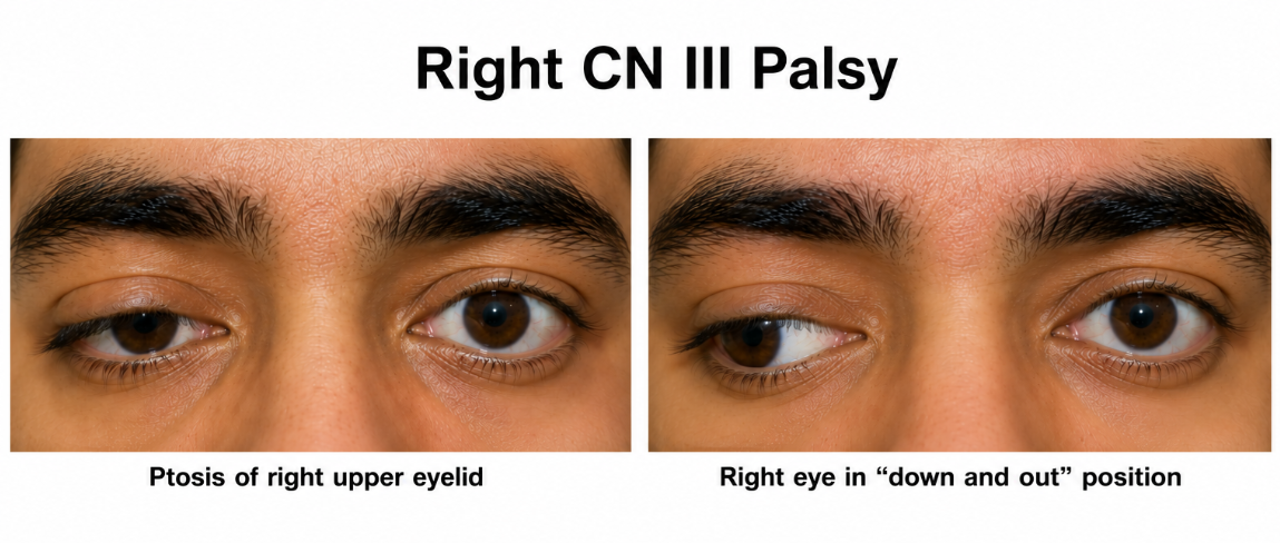 Right CN III Palsy